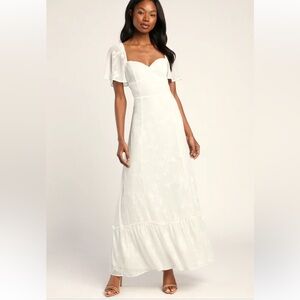 Lulus size Small maxi length white dress